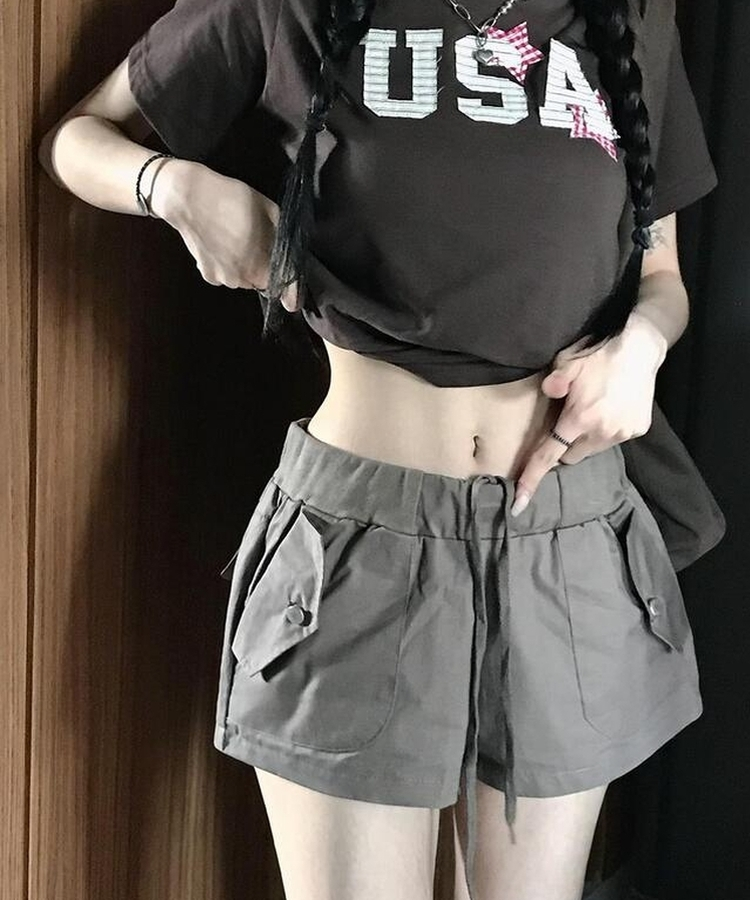 ポケットショートパンツ BROWN