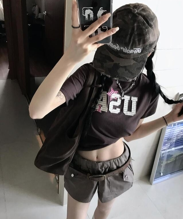 ポケットショートパンツ BROWN