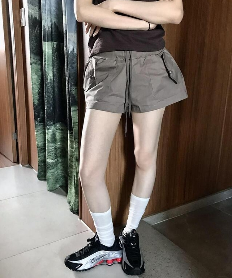 ポケットショートパンツ BROWN