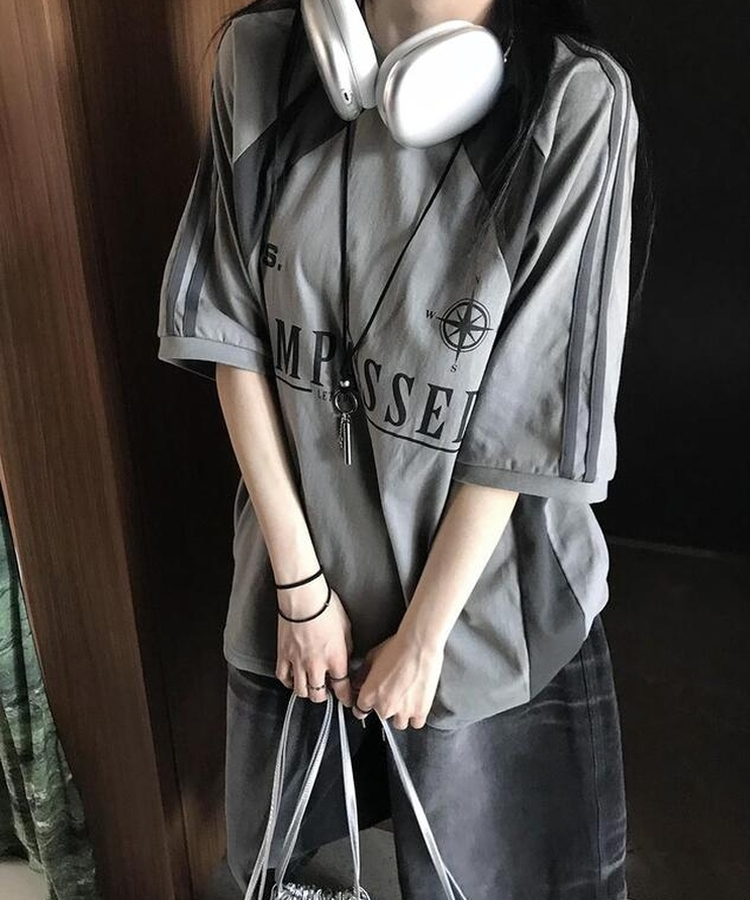 ラグラン半袖Tシャツ GREY