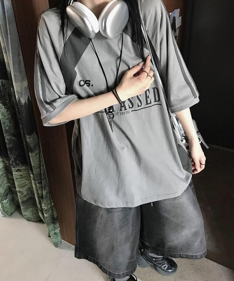 ラグラン半袖Tシャツ GREY