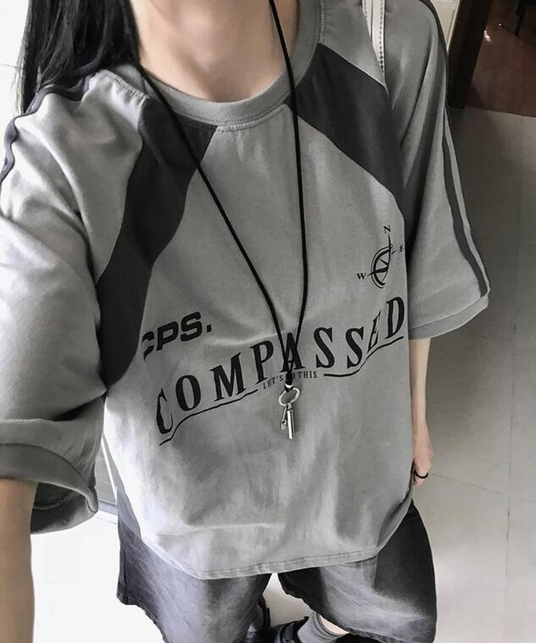 ラグラン半袖Tシャツ GREY
