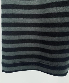 フード ストライプフードTシャツ