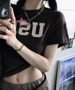 半袖Tシャツ スタークロップ半袖Tシャツ BROWN