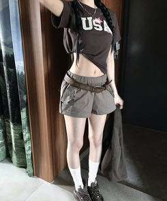 半袖Tシャツ スタークロップ半袖Tシャツ BROWN