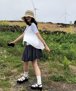 ヘアアクセサリー ビーチラタン麦わら帽子 BEIGE
