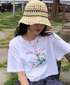 ヘアアクセサリー ビーチラタン麦わら帽子 BEIGE