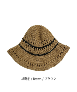 ヘアアクセサリー ビーチラタン麦わら帽子