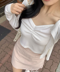 ミニスカート ナイロンAラインミニスカートパンツ PINK