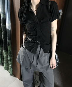 ファッション雑貨 ゲートポイントダブルベルト BLACK