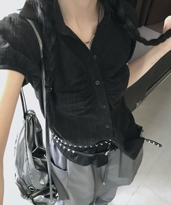 ファッション雑貨 ゲートポイントダブルベルト BLACK