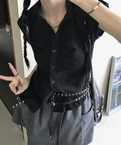 ファッション雑貨 ゲートポイントダブルベルト BLACK