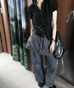 ファッション雑貨 ゲートポイントダブルベルト BLACK