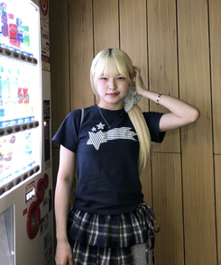 ヘアアクセサリー チェック柄シュシュ SKY BLUE