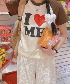 半袖Tシャツ アイラブラグラン半袖Tシャツ BROWN