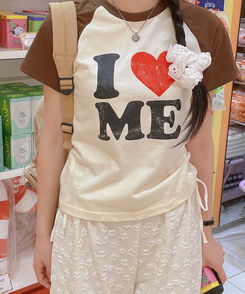 半袖Tシャツ アイラブラグラン半袖Tシャツ BROWN