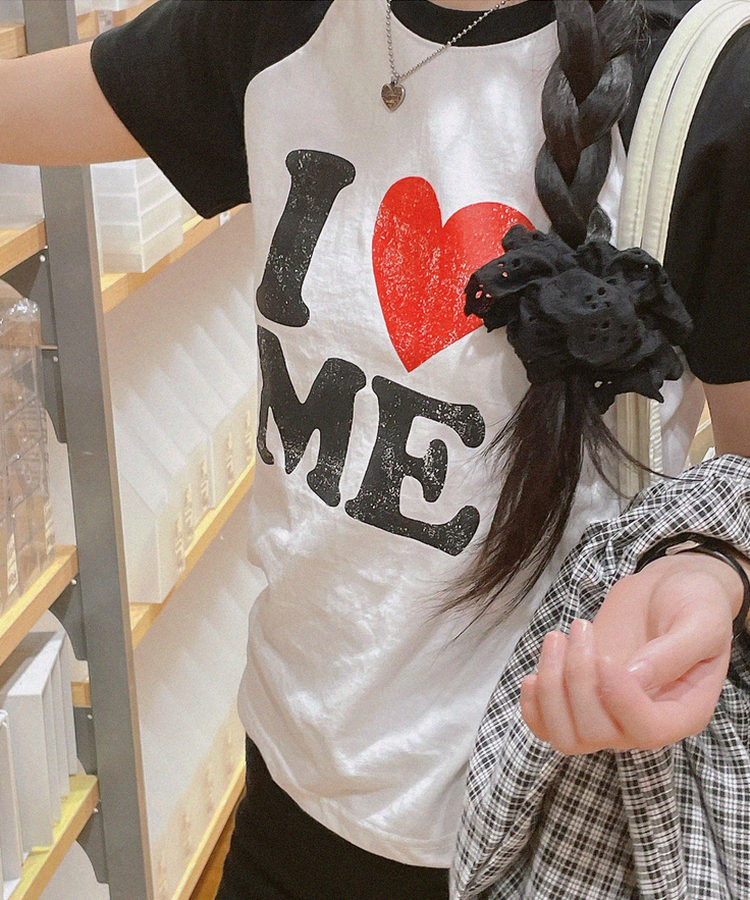 アイラブラグラン半袖Tシャツ BLACK