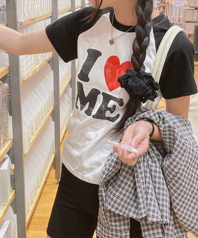 アイラブラグラン半袖Tシャツ BLACK