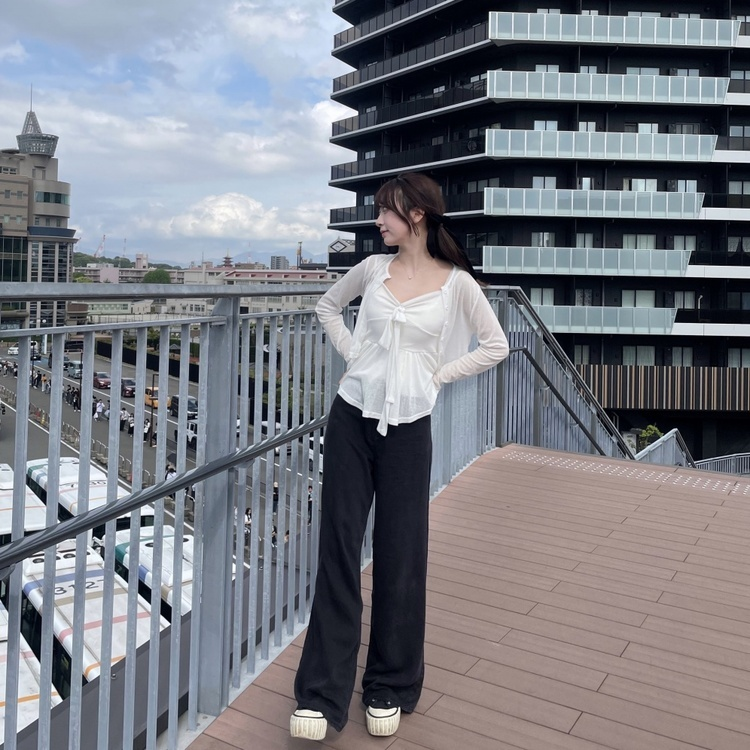 リボンキャミカーデシグナルセット WHITE