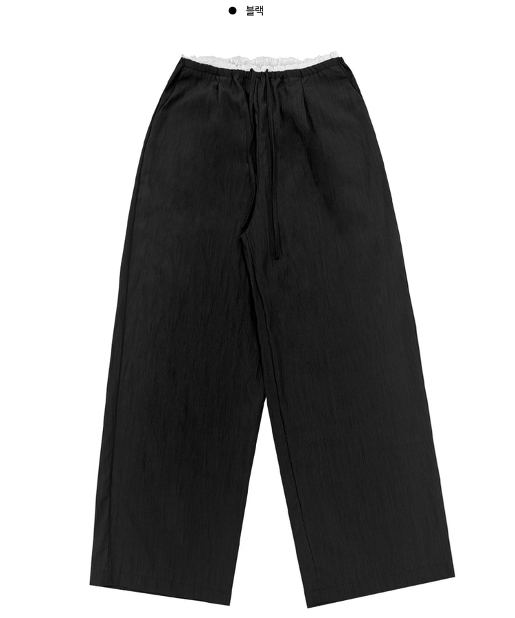 ナイロンバンディングワイドパンツ