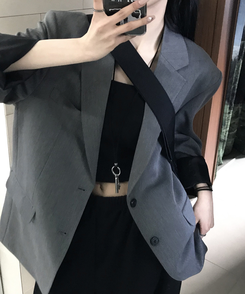 ボタンジャケット GREY