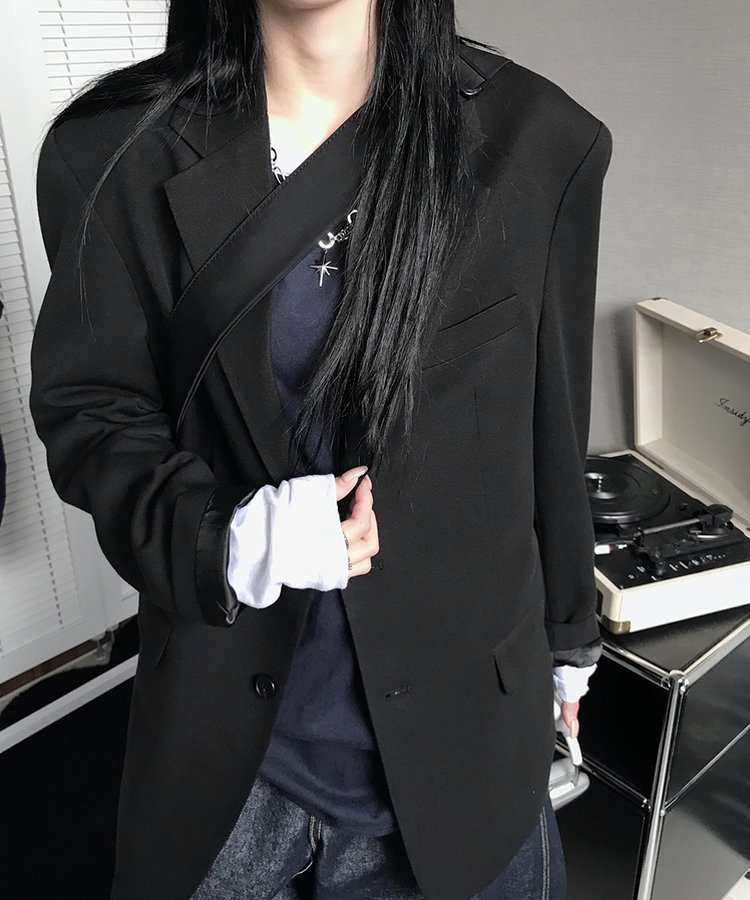 ボタンジャケット BLACK