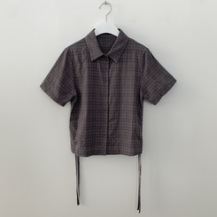 サイドシャーリングチェックシャツ