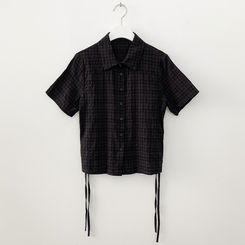 サイドシャーリングチェックシャツ
