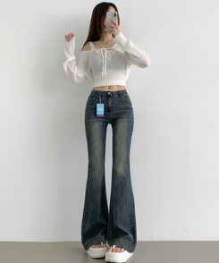 デニム 【丈別】クーリングローライズスパンブーツカットデニムパンツ LIGHT BLUE