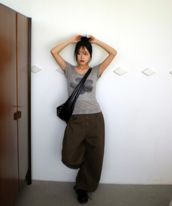 コットンパンツ 【丈別】サイドピンタックワイドコットンパンツ BROWN