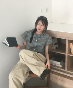 コットンパンツ 【丈別】サイドピンタックワイドコットンパンツ BEIGE