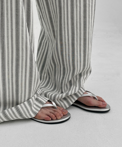 その他 レザーフラットサンダル(5color) SILVER