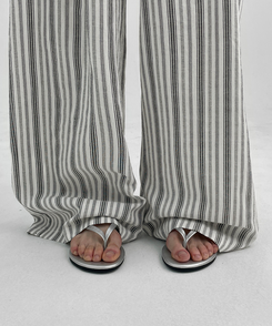 その他 レザーフラットサンダル(5color) SILVER