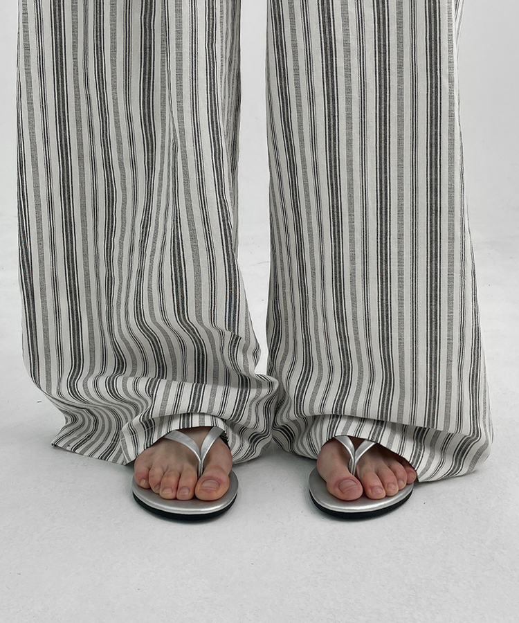 レザーフラットサンダル(5color) SILVER