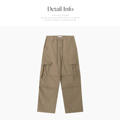 ストリングツーピンタックワイドカーゴパンツ