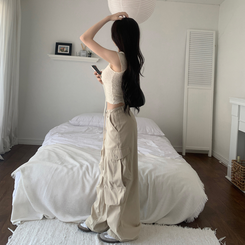 半袖Tシャツ リボンスリムクロップ半袖ブラウス IVORY