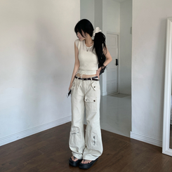 リボンキャミソールニット WHITE