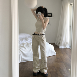 リボンキャミソールニット WHITE