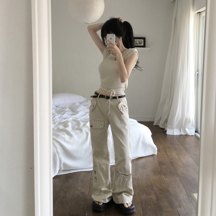 リボンキャミソールニット WHITE