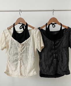 【SET】アイレット半袖Tシャツ