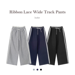 リボンレースラインワイドトレーニングパンツ
