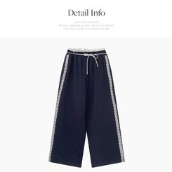 リボンレースラインワイドトレーニングパンツ