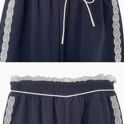 リボンレースラインワイドトレーニングパンツ