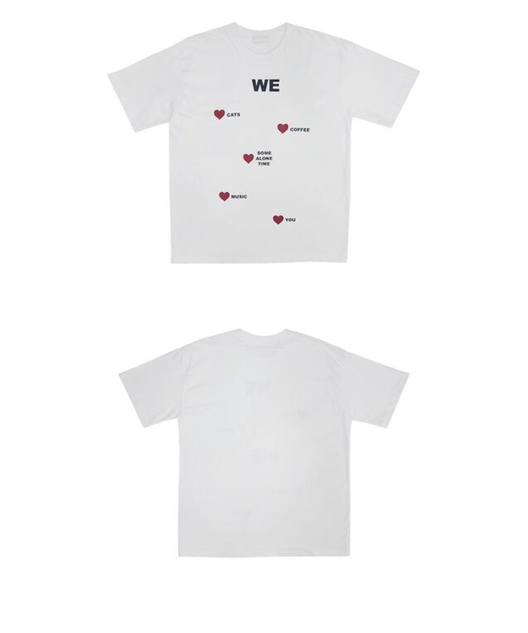 半袖Tシャツ ラブハートオーバー半袖Tシャツ