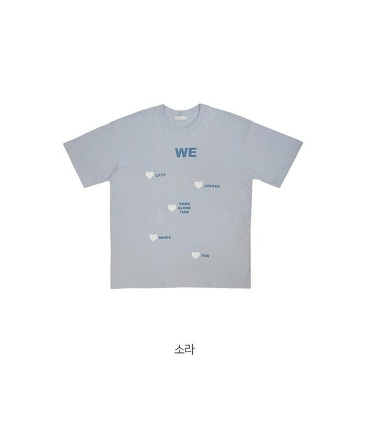 ラブハートオーバー半袖Tシャツ