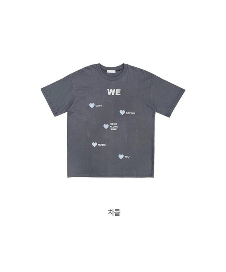 ラブハートオーバー半袖Tシャツ