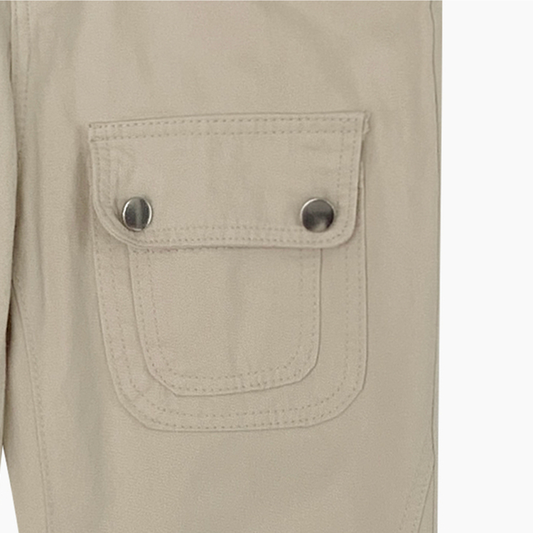 도프 빈티지 포켓 절개 로우웨스트 카고 세미 부츠컷 팬츠