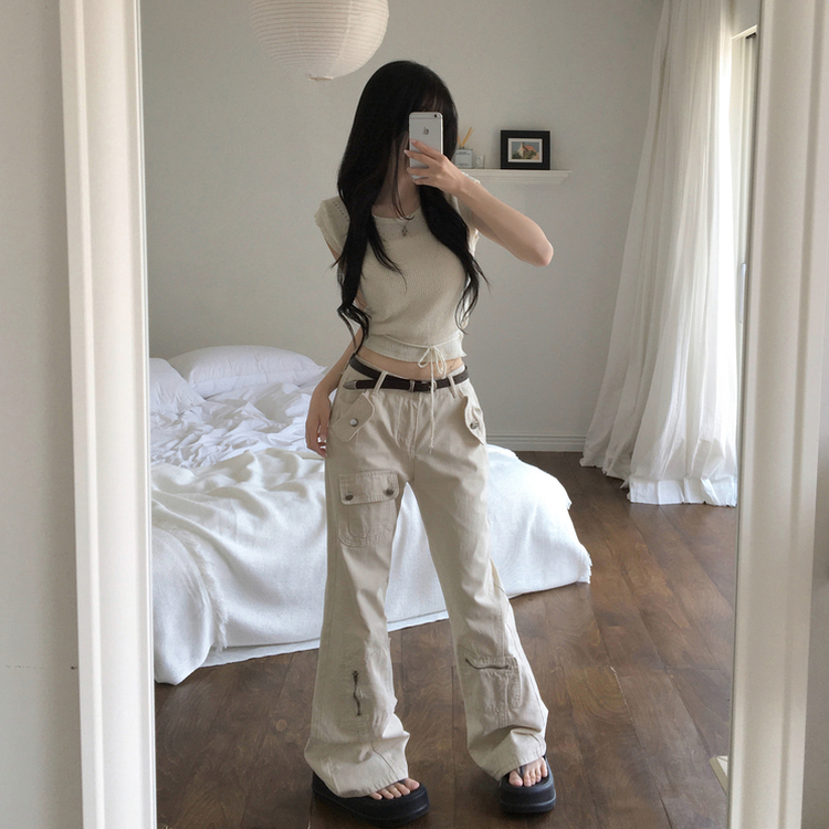 ビンテージローウエストブーツカットパンツ CREAM