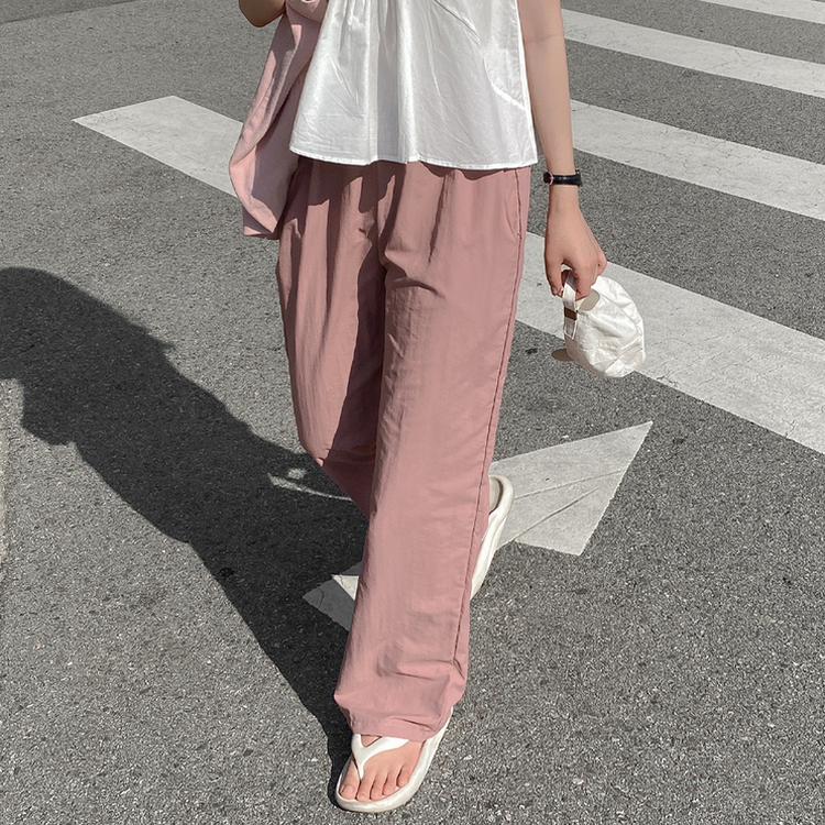 ビッグサイズナイロンワイドパンツ(5color) PINK