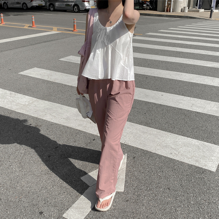 ビッグサイズナイロンワイドパンツ(5color) PINK